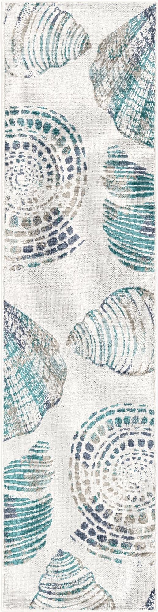  2' x 8'  Washable Coastal Indoor / Outdoor Runner Rug