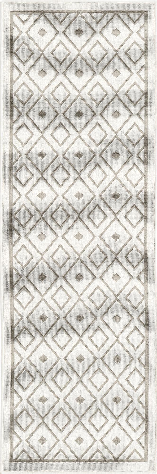  2' x 6'  Washable Lattice Indoor / Outdoor Runner Rug