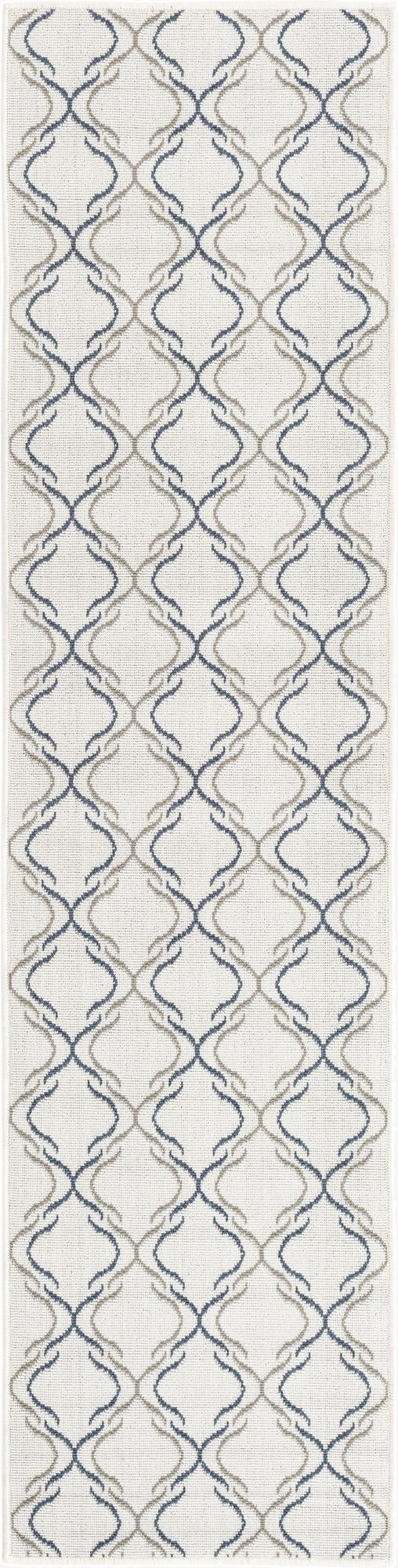  2' x 8'  Washable Lattice Indoor / Outdoor Runner Rug