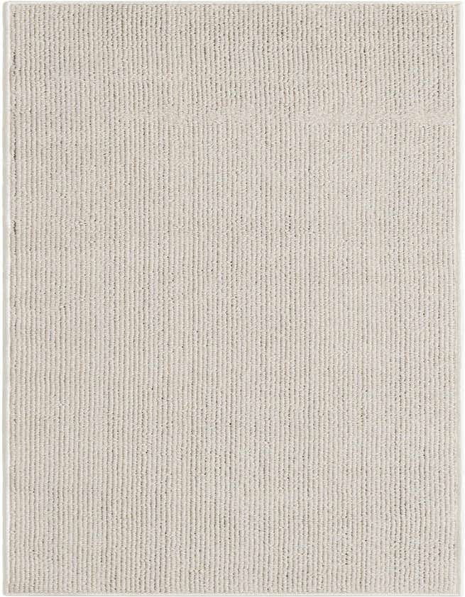 A 6 ft runner rug in a solid ivory and cream color, featuring a flat, textured weave suitable for indoor or outdoor spaces.