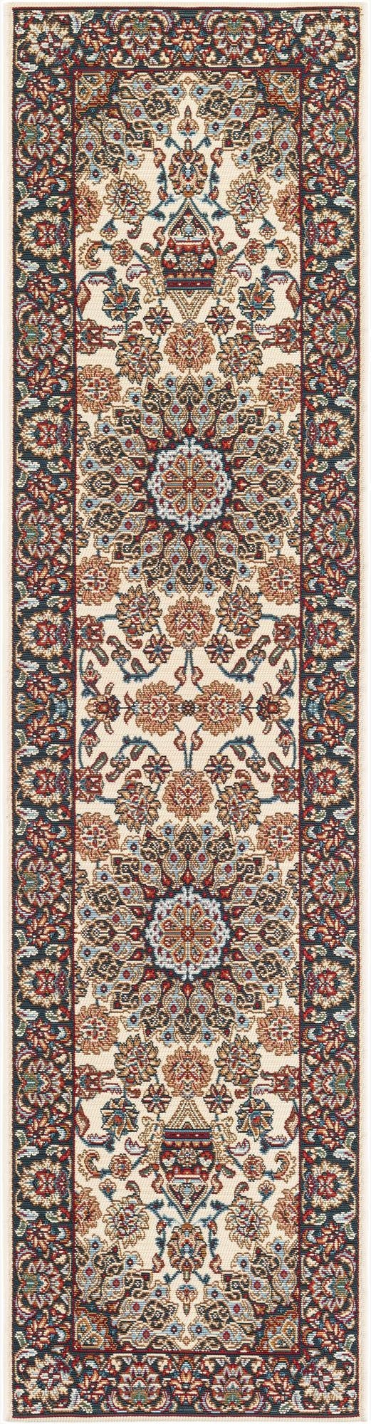  2' x 8'  Washable Traditional Indoor / Outdoor Runner Rug