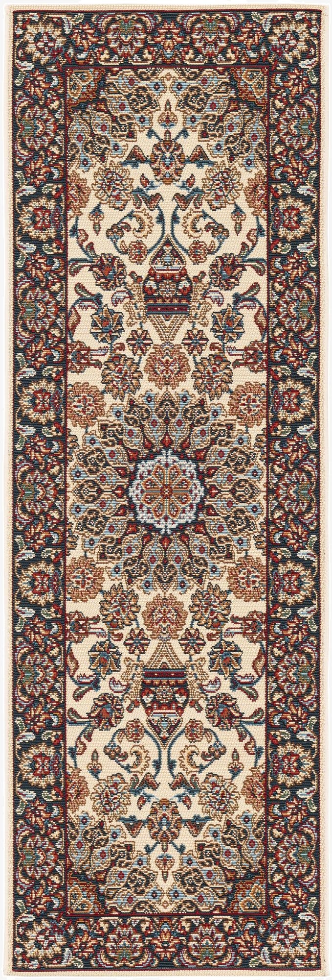  2' x 6' 1  Washable Traditional Indoor / Outdoor Runner Rug