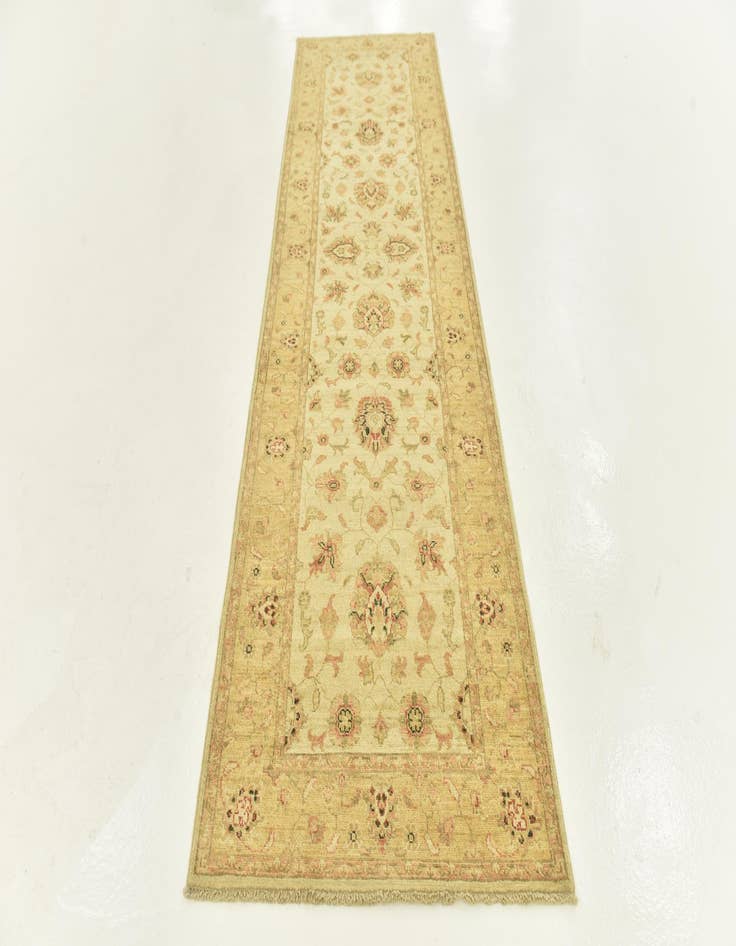 Detail image of  2' 9 x 9' 7  Hand Knotted Peshawar Ziegler Oriental Runner Rug