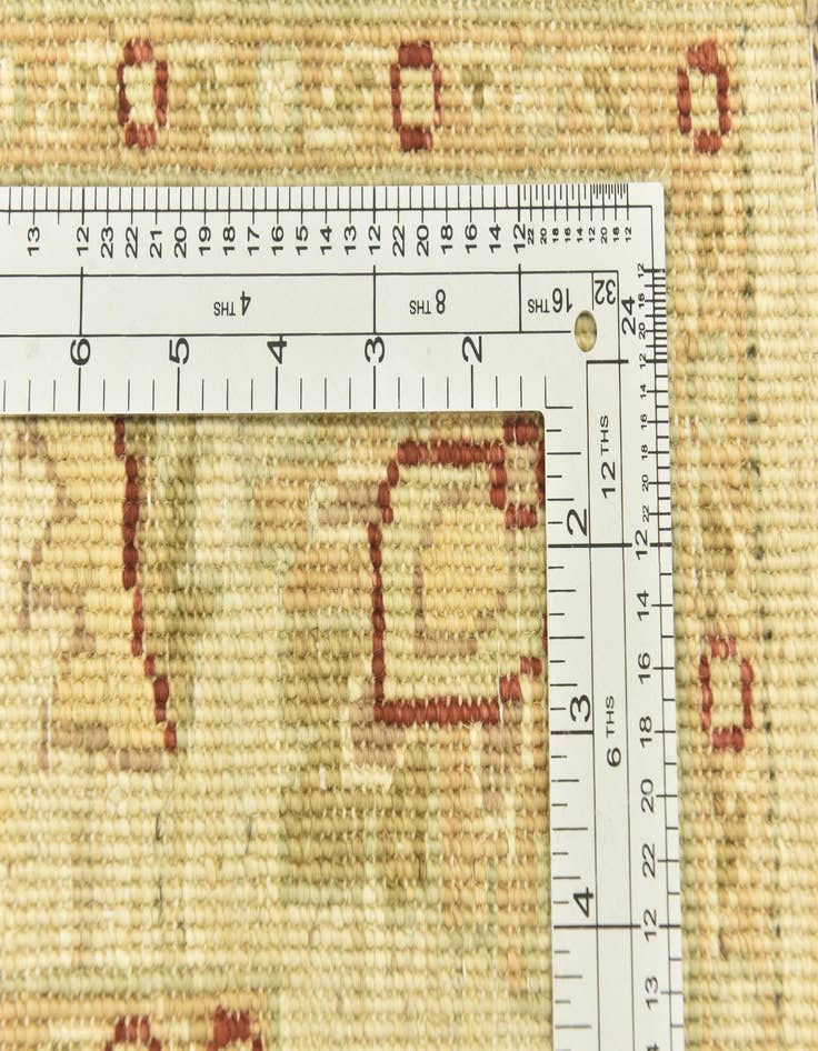 Detail image of  2' 8 x 9' 8  Hand Knotted Peshawar Ziegler Runner Rug