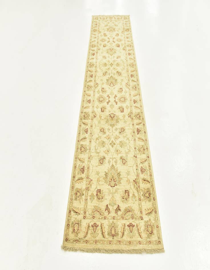 Detail image of  2' 8 x 9' 8  Hand Knotted Peshawar Ziegler Runner Rug