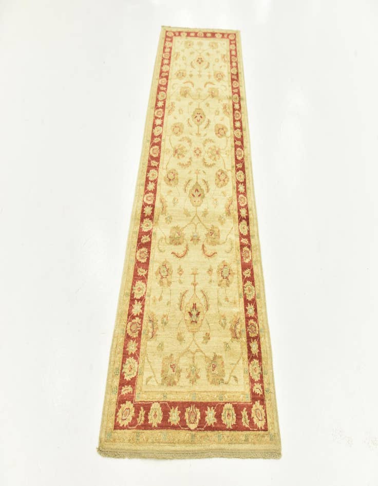 Detail image of  3' x 8'  Hand Knotted Peshawar Ziegler Runner Rug