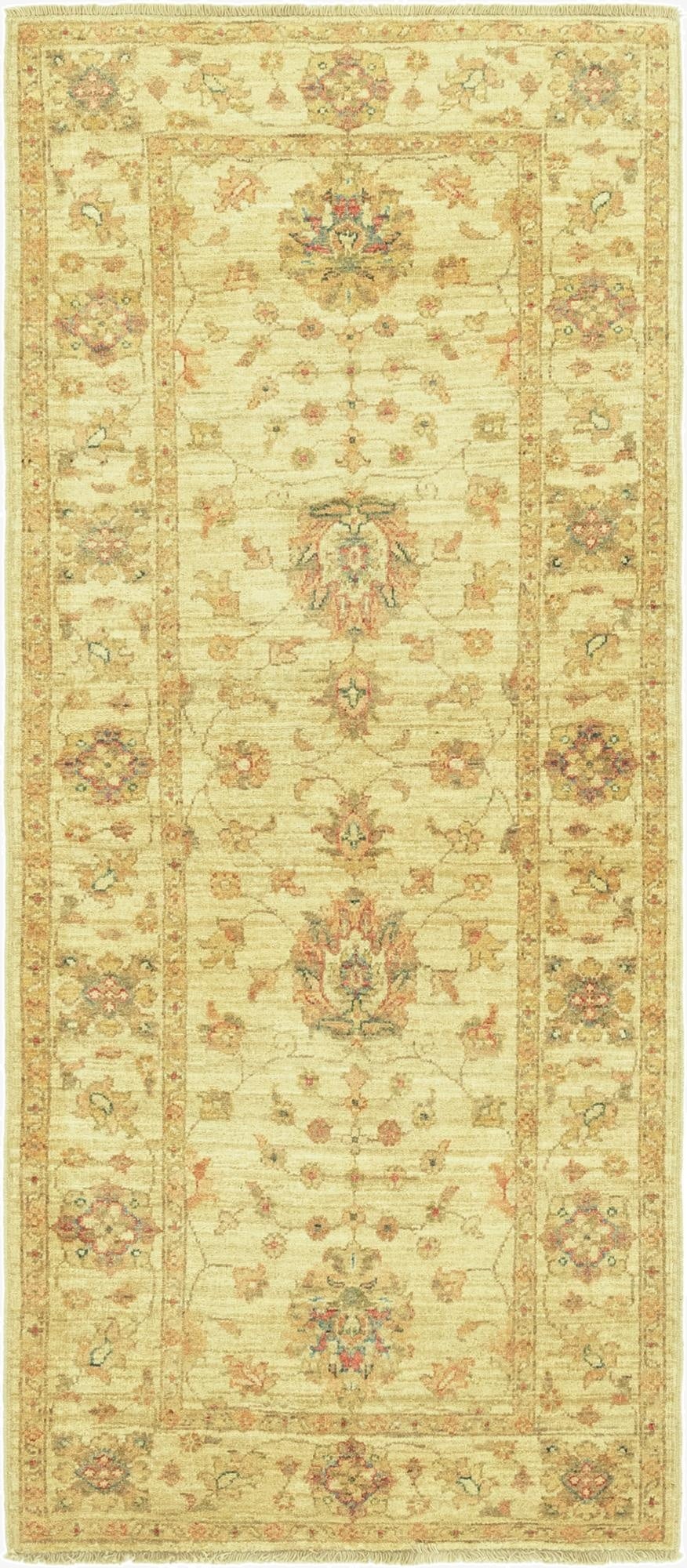  2' 9 x 6' 5  Hand Knotted Peshawar Ziegler Runner Rug