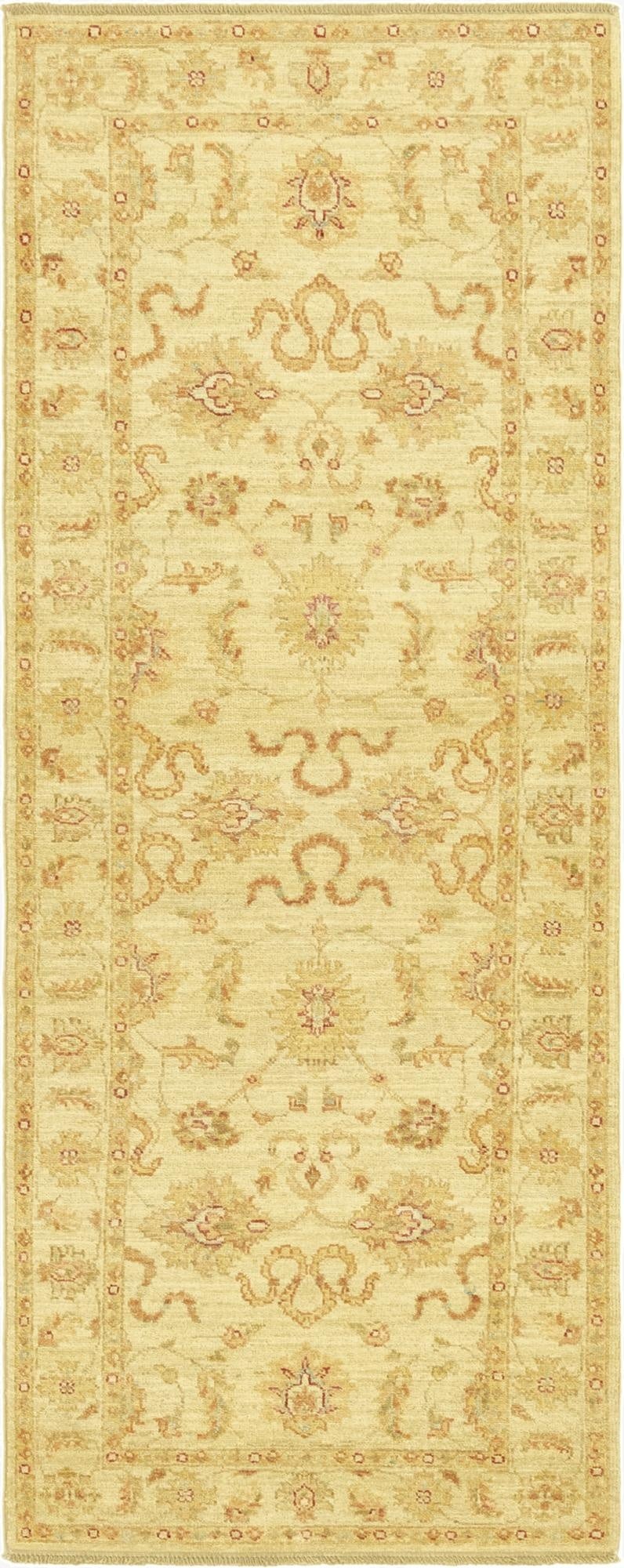  2' 5 x 6' 6  Hand Knotted Peshawar Ziegler Runner Rug