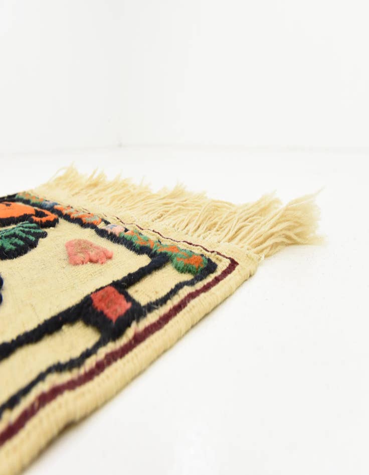 Detail image of 1' 7 x 7' 3 Hand Knotted Sanandaj Persian Wool Runner Rug