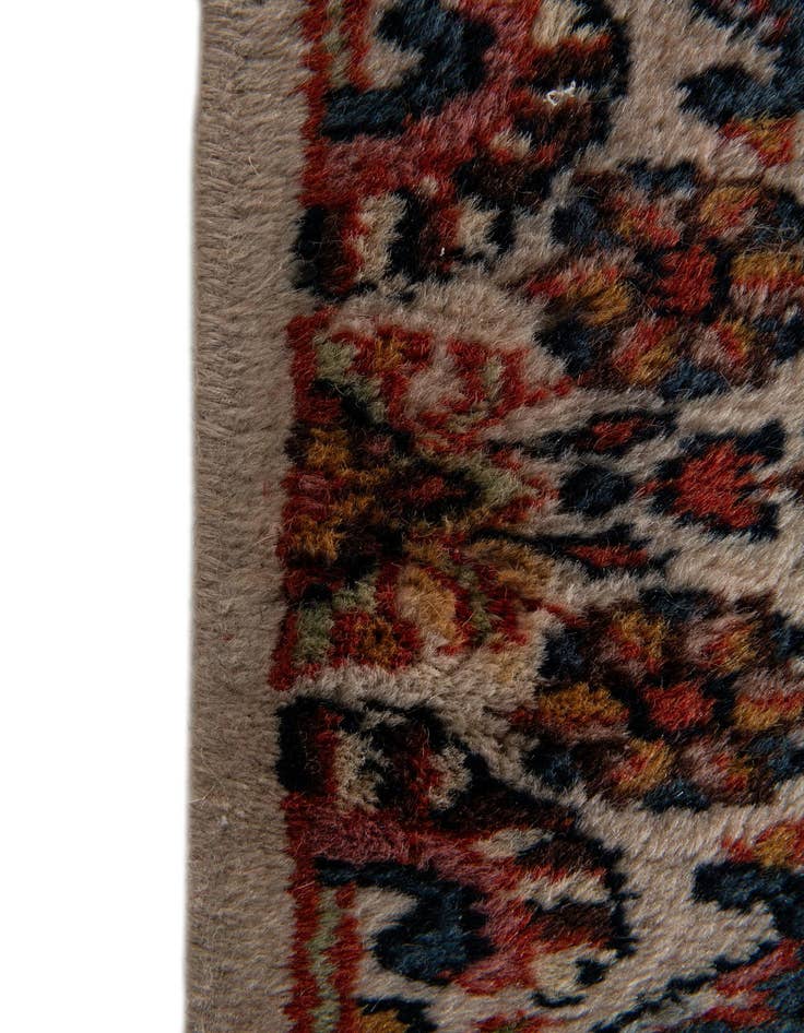 Detail image of  2' 1 x 4' 2  Hand Knotted Sarough Wool Runner Rug