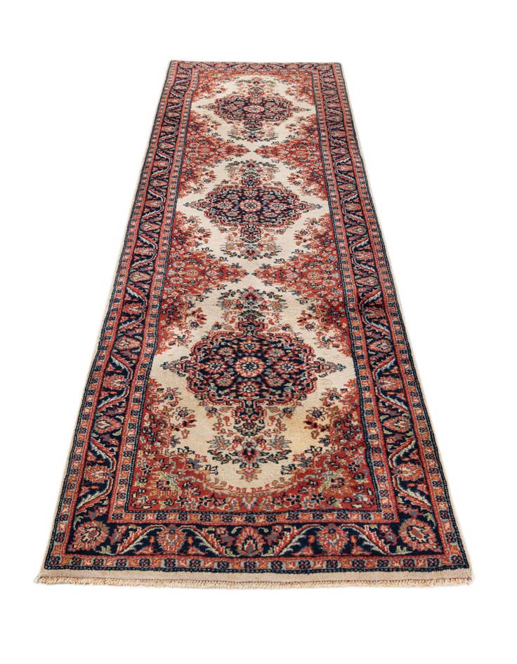 Detail image of  2' 8 x 9' 3  Hand Knotted Sarough Wool Runner Rug