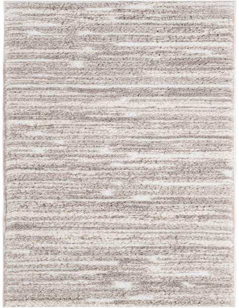 An 8 ft runner rug in shades of ivory and cream with a textured, striped pattern, ideal for a hallway.
