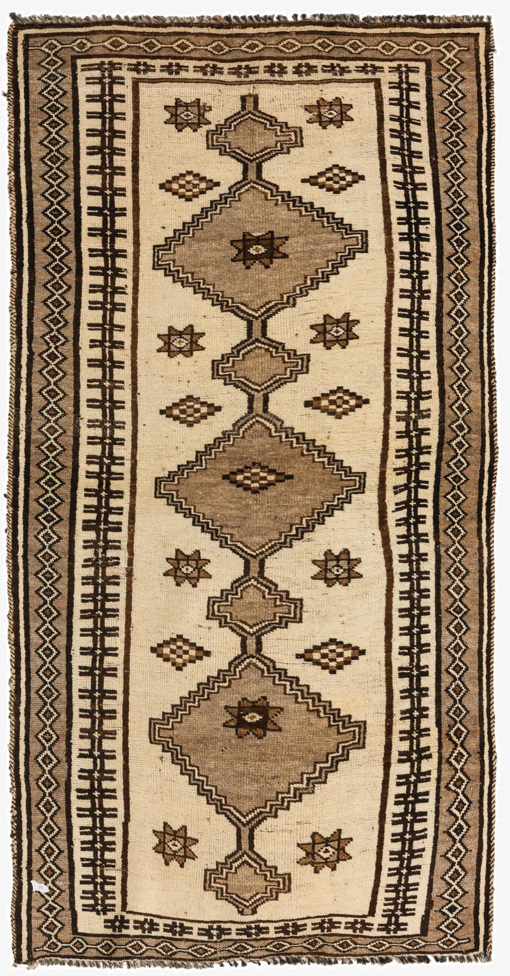 3' 2 x 6'  Hand Knotted Shiraz Persian Wool Runner Rug