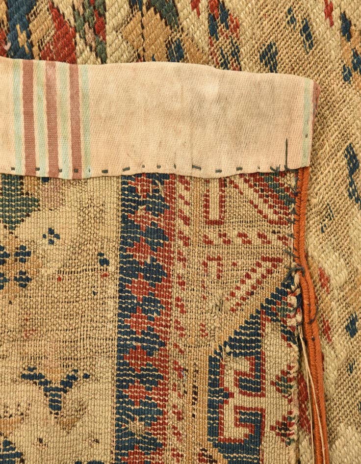 Detail image of  2' 2 x 4' 4  Hand Knotted Shirvan Persian Wool Runner Rug