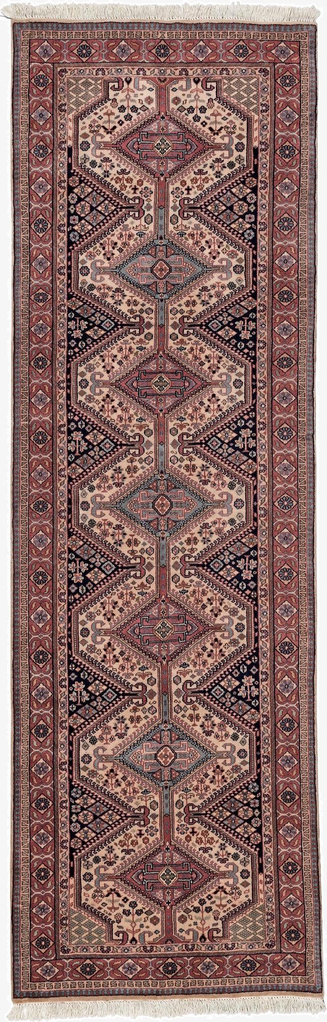  3' x 9' 7  Hand Knotted Shirvan Wool Runner Rug