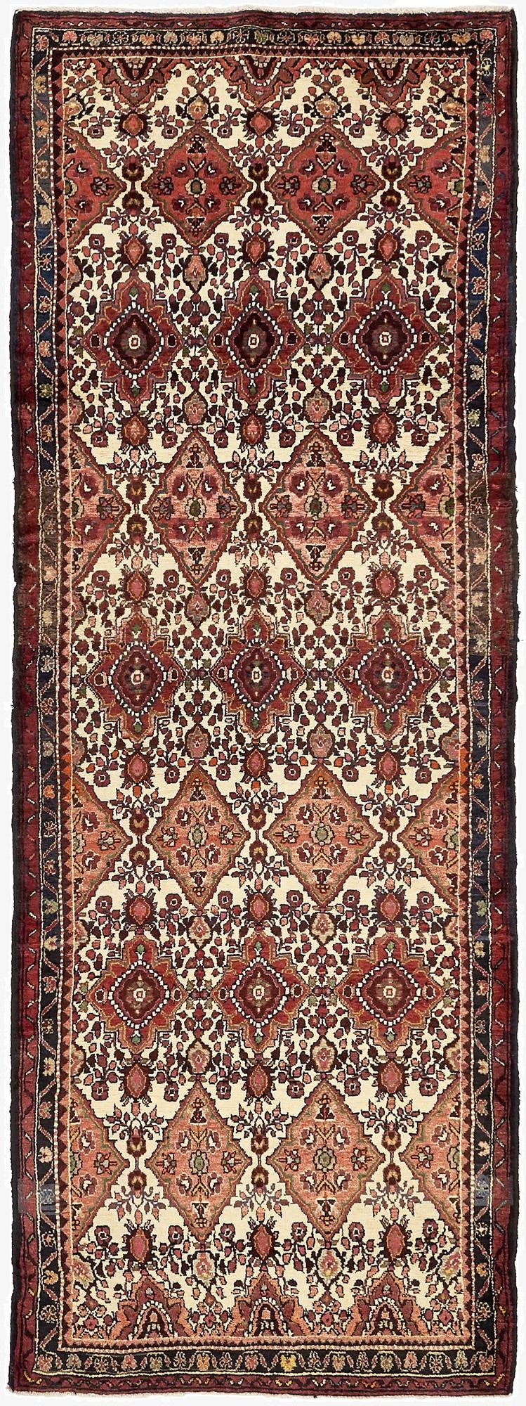  3' 7 x 9' 10  Hand Knotted Tafresh Persian Wool Runner Rug