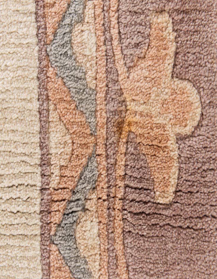 Detail image of  2' 8 x 9' 9  Hand Knotted Tibet Wool Runner Rug