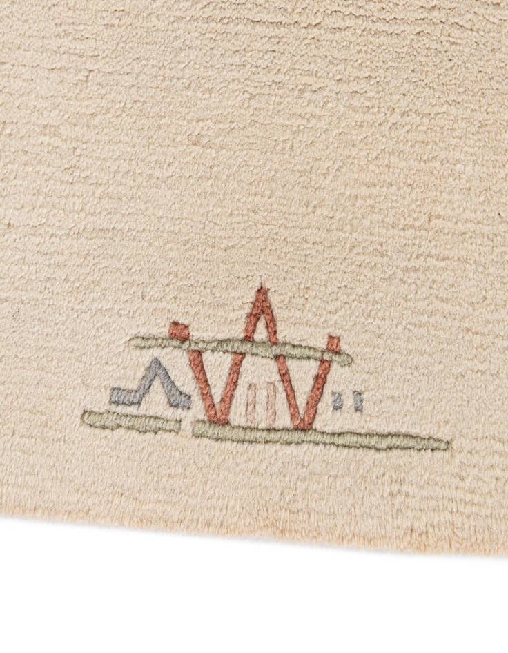 Detail image of  2' 8 x 9' 8  Hand Knotted Tibet Wool Runner Rug