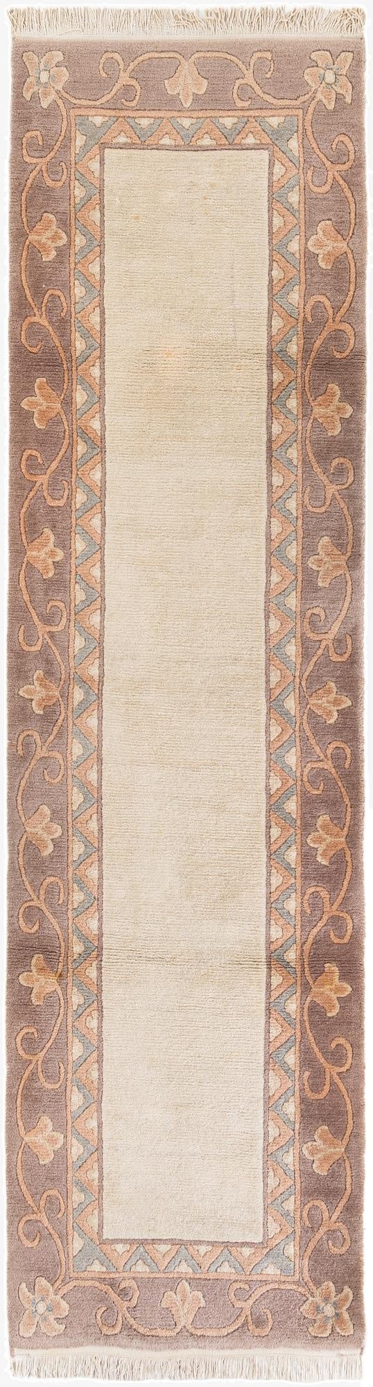  2' 8 x 9' 9  Hand Knotted Tibet Wool Runner Rug