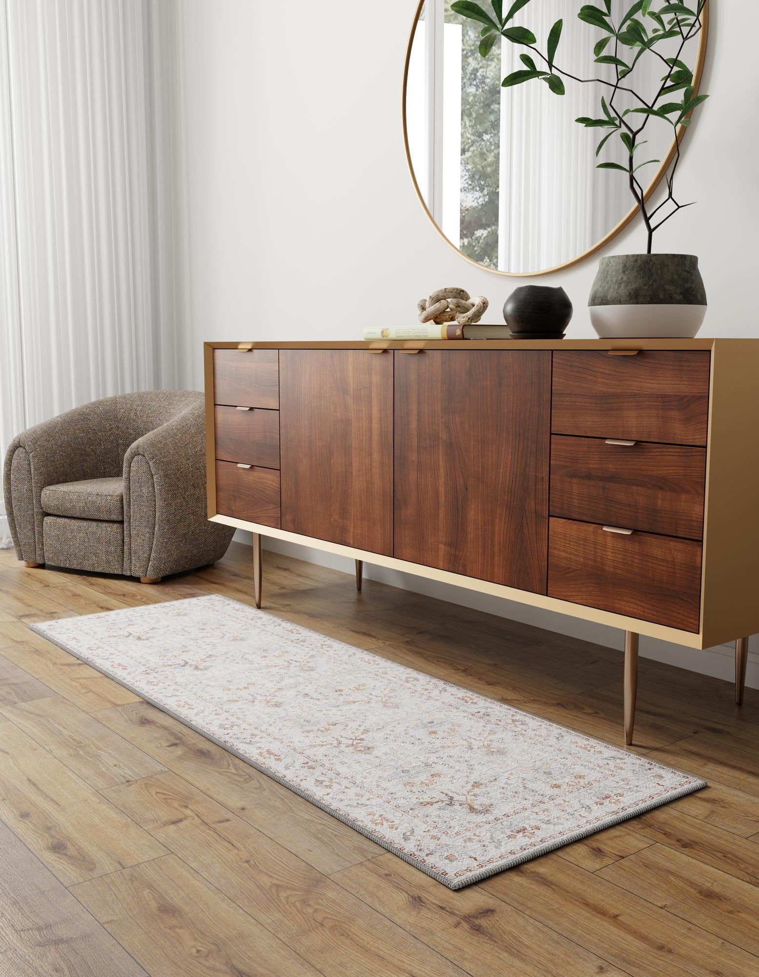 Ivory 2' 7 x 12' Timeless Runner Rug | Rugs.com