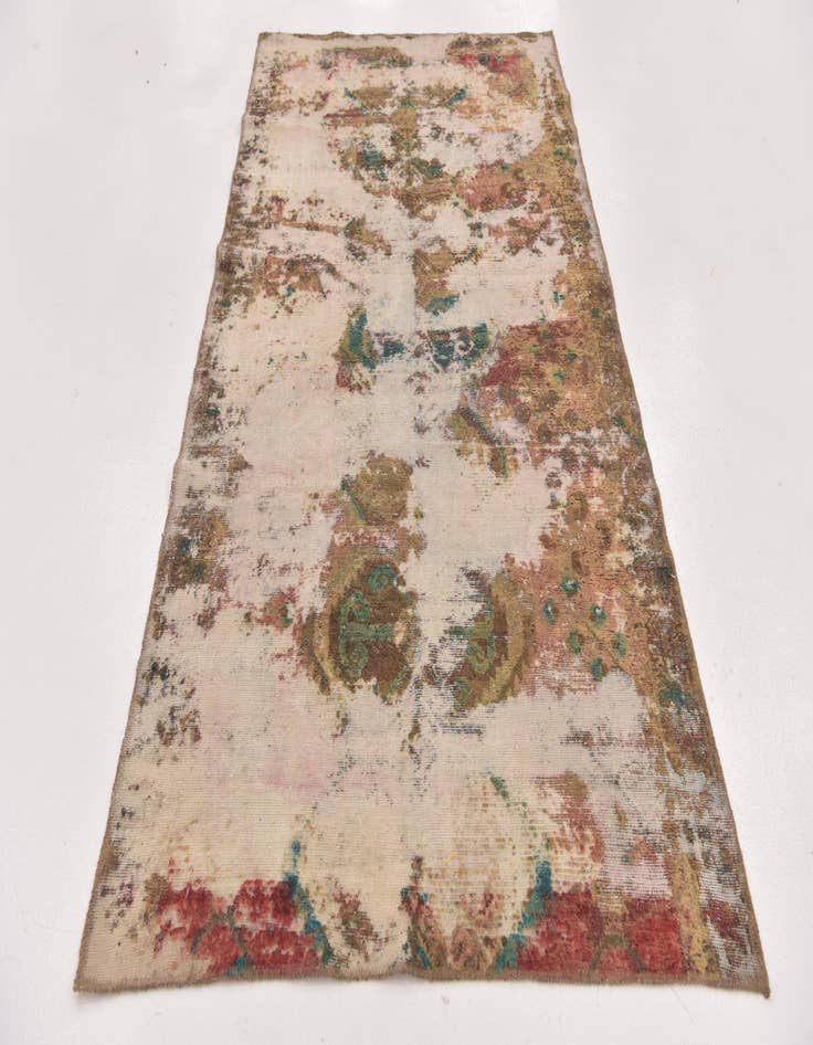 Detail image of  4' x 8'  Hand Knotted Ultra Vintage Persian Wool Runner Rug