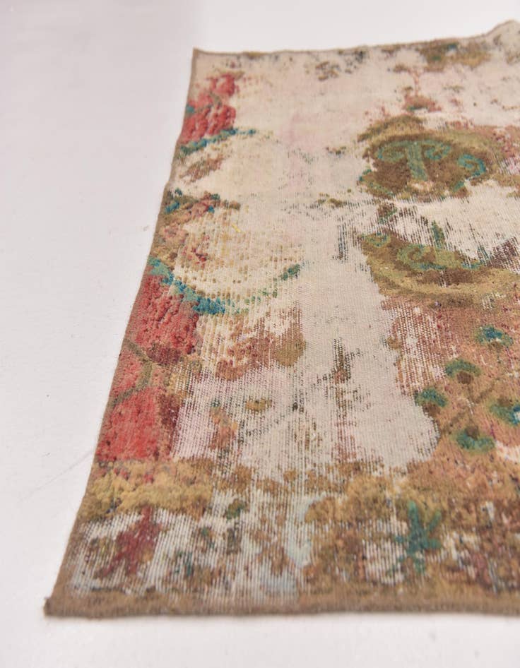 Detail image of  4' x 8'  Hand Knotted Ultra Vintage Persian Wool Runner Rug
