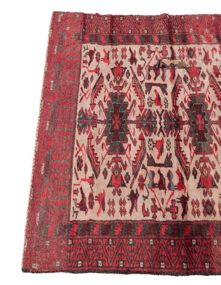 Detail image of  2' 9 x 5' 8  Hand Knotted Ultra Vintage Persian Wool Runner Rug