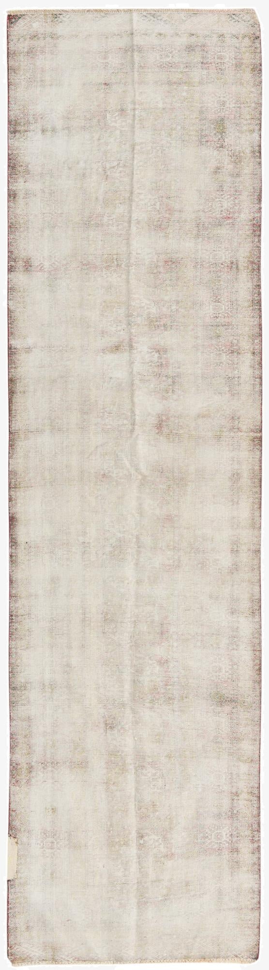  3' 1 x 11' 8  Hand Knotted Ultra Vintage Persian Wool Runner Rug