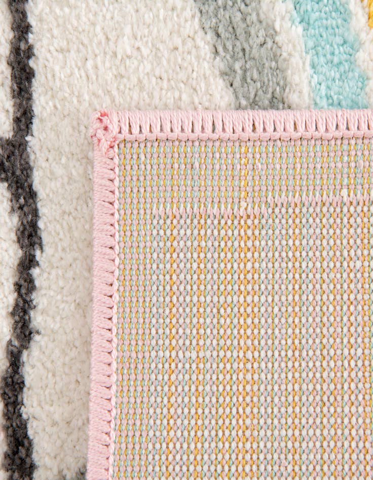 Detail image of  2' 2 x 4' Hopscotch Whimsy Kids Runner Rug