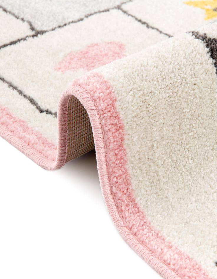 Detail image of  2' 2 x 4' Hopscotch Whimsy Kids Runner Rug