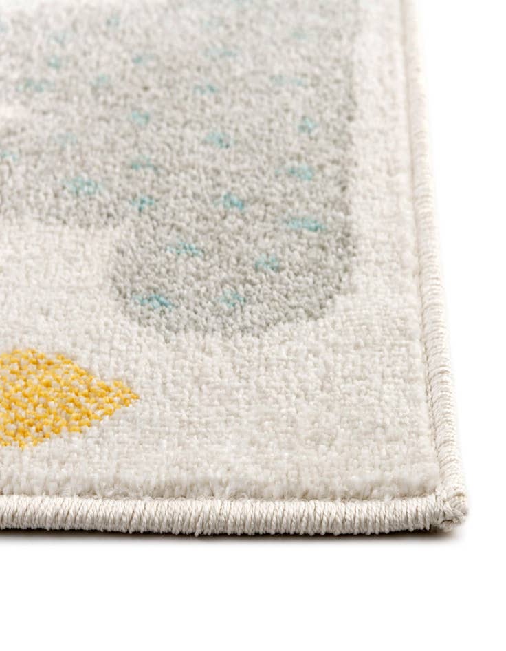Detail image of  2' 2 x 6' Clouds and Rainbows Whimsy Kids Runner Rug