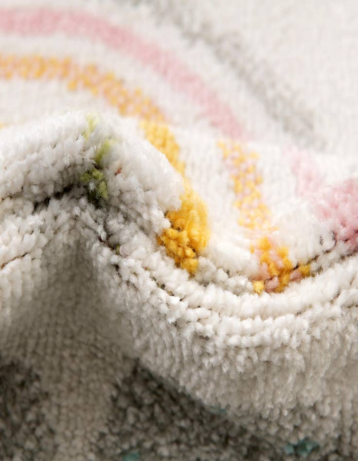 Detail image of  2' 2 x 6' Clouds and Rainbows Whimsy Kids Runner Rug