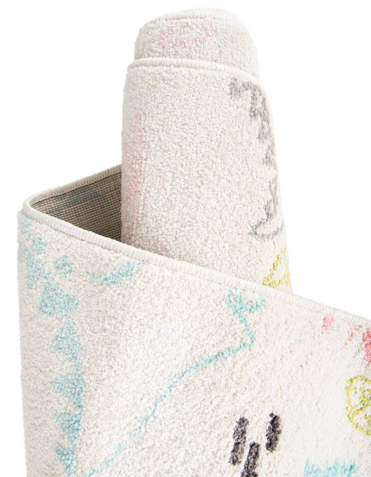 Detail image of  2' 2 x 3' 11 Dinosaur Whimsy Kids Runner Rug