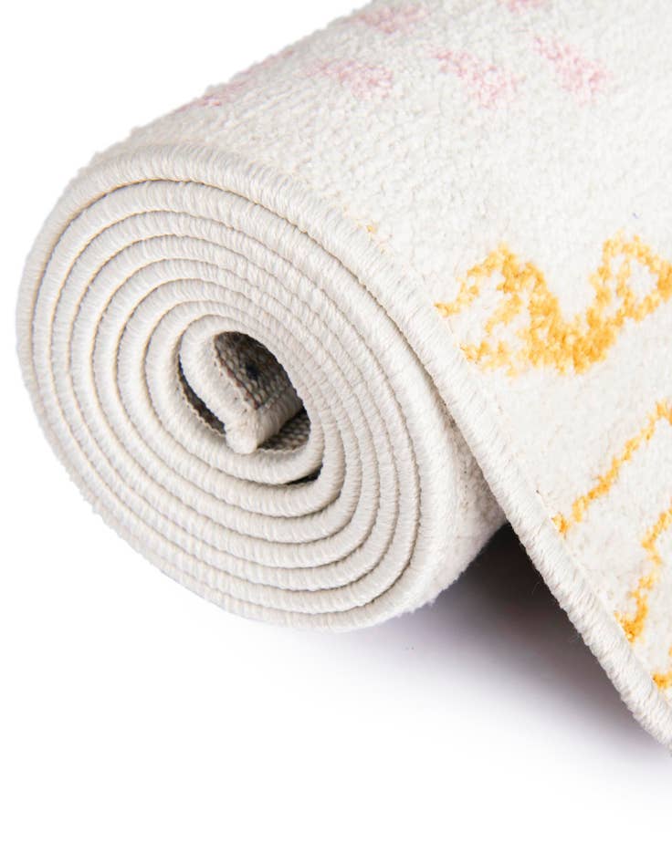 Detail image of  2' 2 x 3' 11 Dinosaur Whimsy Kids Runner Rug