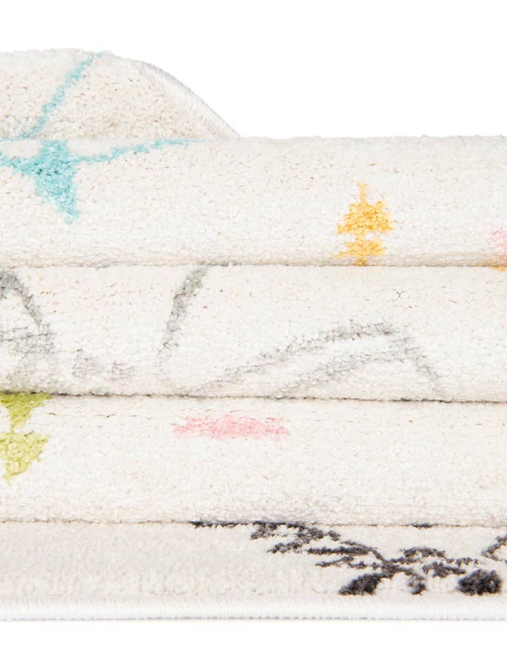 Detail image of  2' 2 x 3' 11 Dinosaur Whimsy Kids Runner Rug