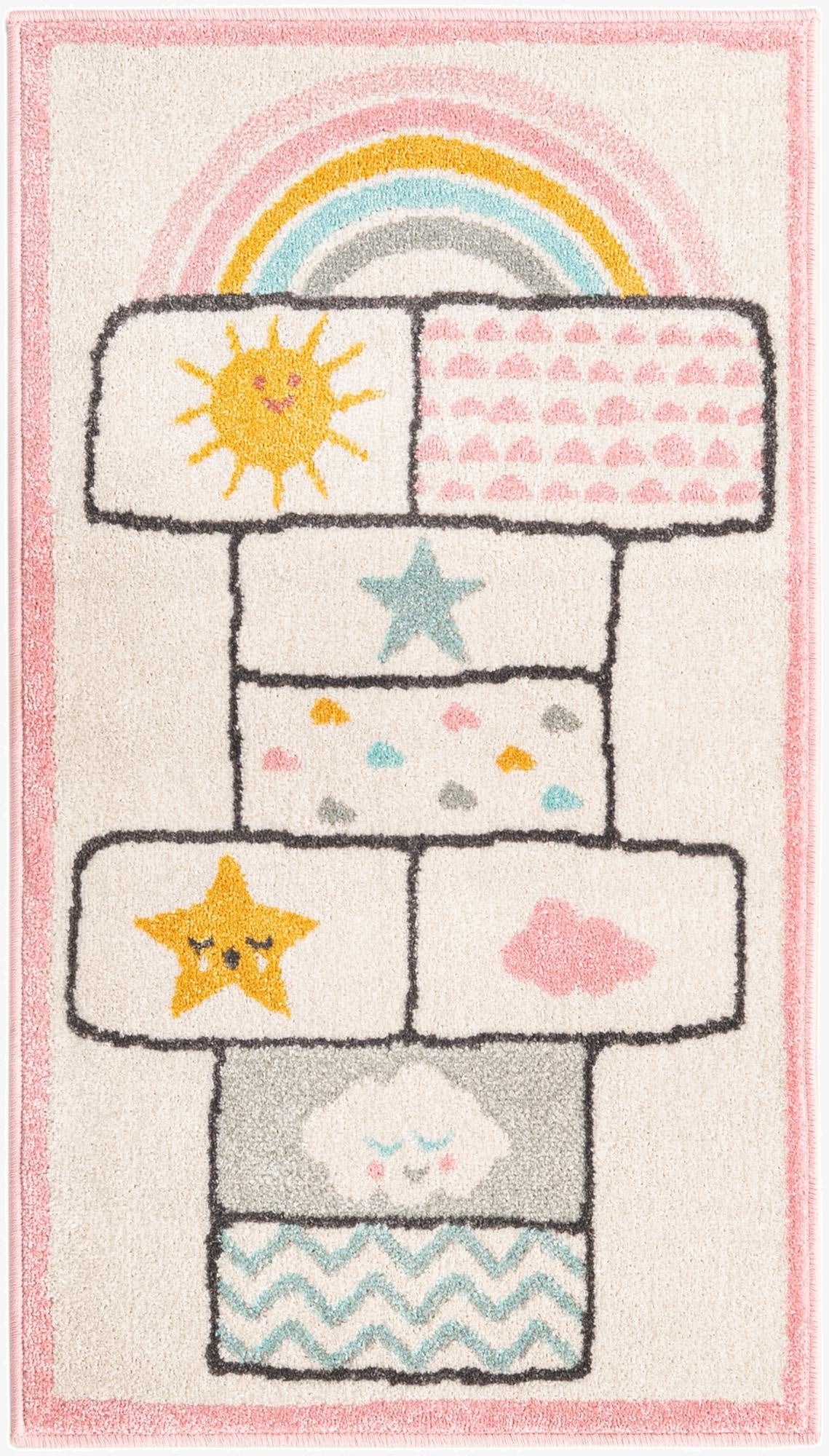 Primary image  2' 2 x 4' Hopscotch Whimsy Kids Runner Rug