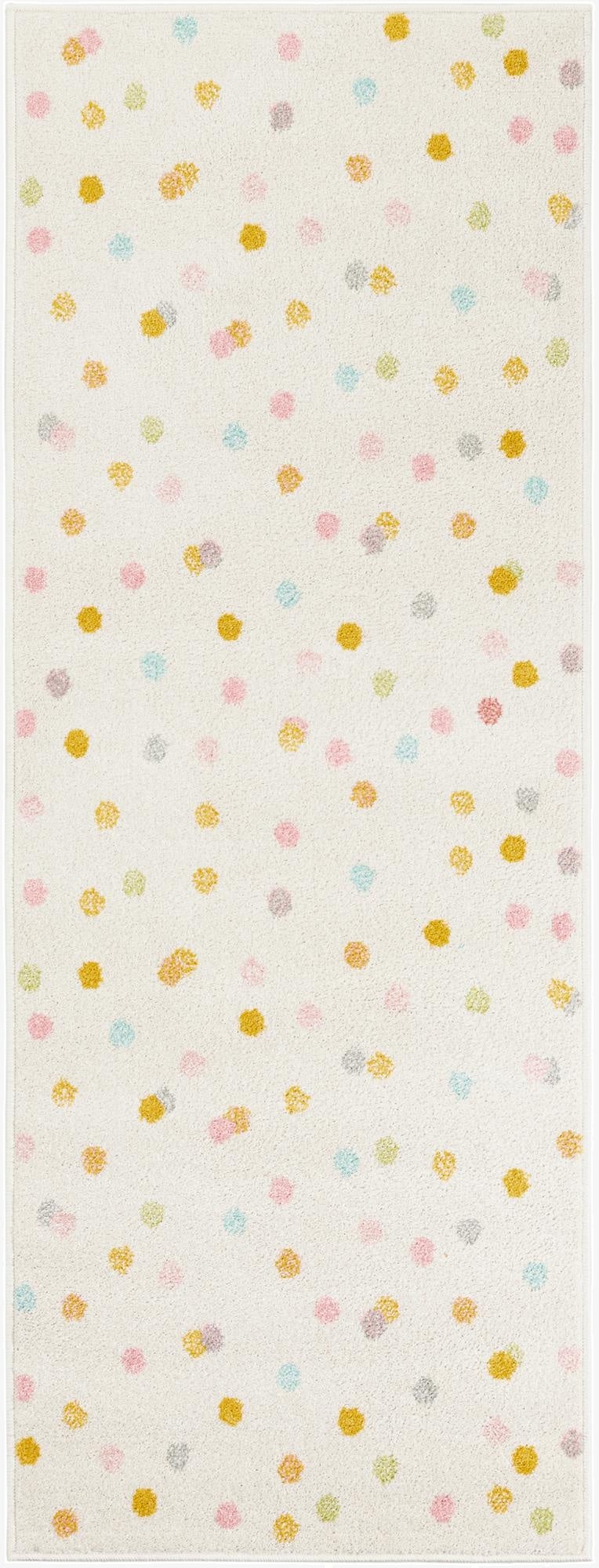  2' 2 x 6' 1 Polka Dot Whimsy Kids Runner Rug