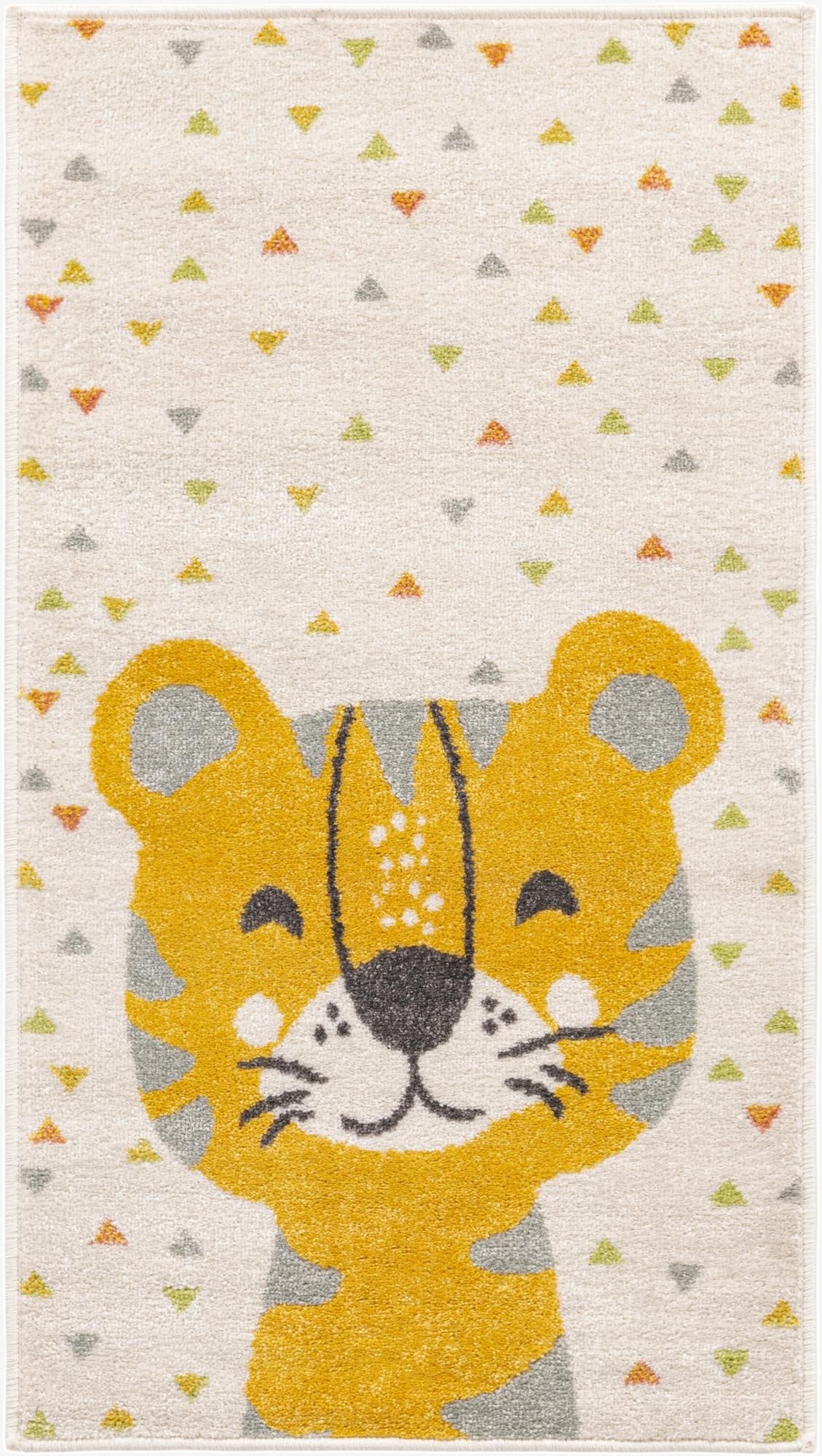  2' 2 x 4' Tiger Whimsy Kids Runner Rug