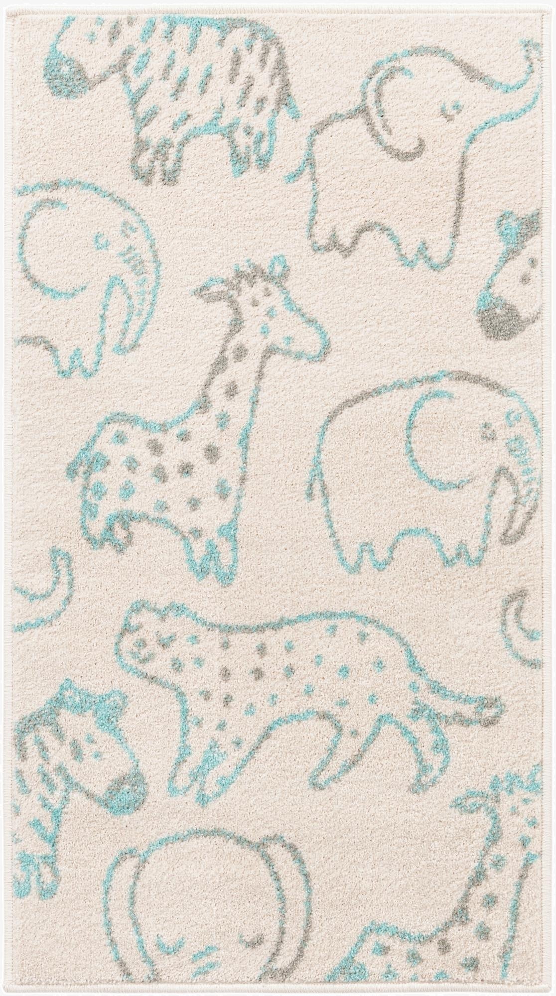  2' 2 x 4' Animals Whimsy Kids Runner Rug