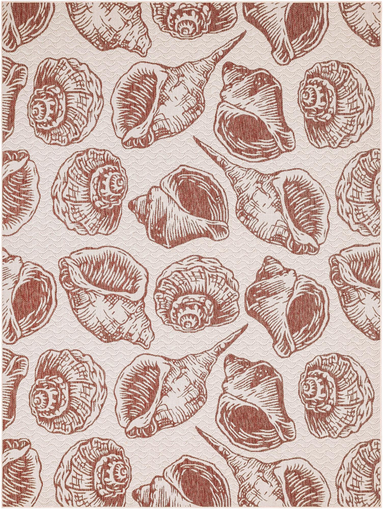 Rug Ivory Rust Red Swatch link