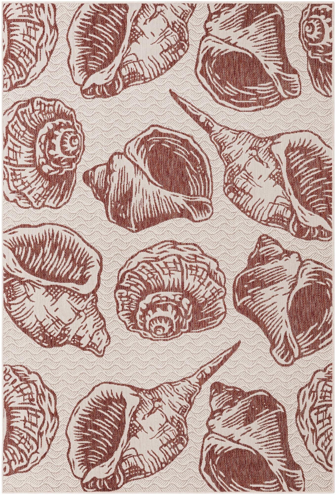 Rug Ivory Rust Red Swatch link