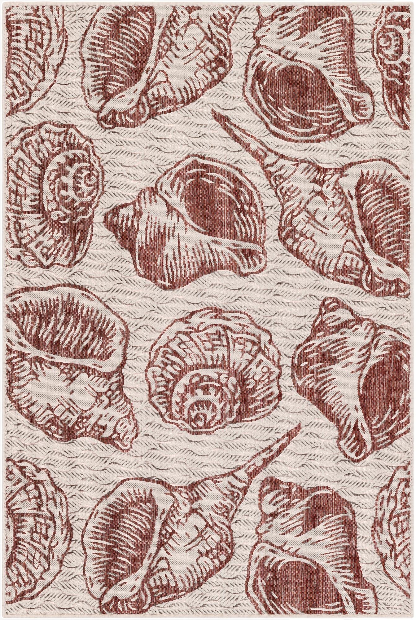  4' x 6'  Washable Coastal Indoor / Outdoor Rug