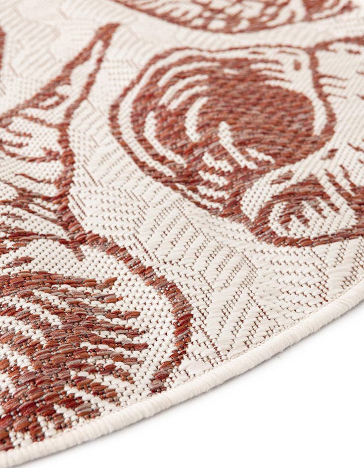 Detail image of  12' x 12'  Washable Coastal Indoor / Outdoor Round Rug