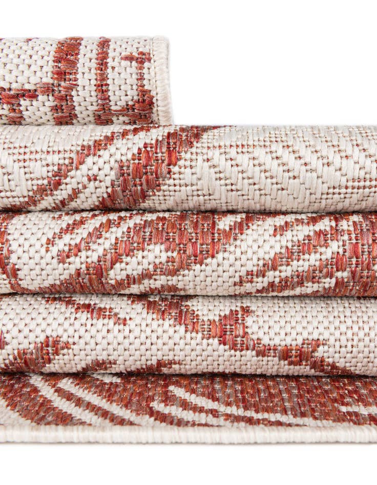 Detail image of  13' x 13'  Washable Coastal Indoor / Outdoor Square Rug