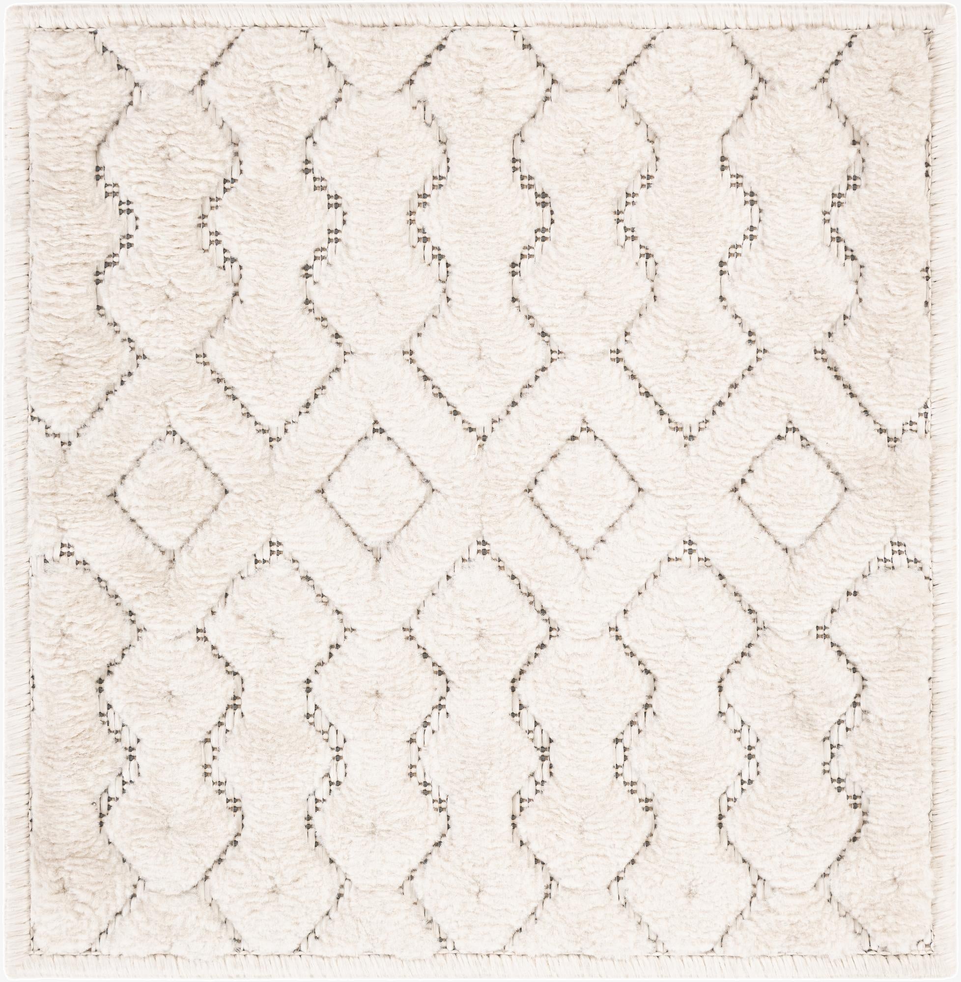  1' 4 x 1' 4  Washable Trellis Textured Indoor / Outdoor Sample Rug