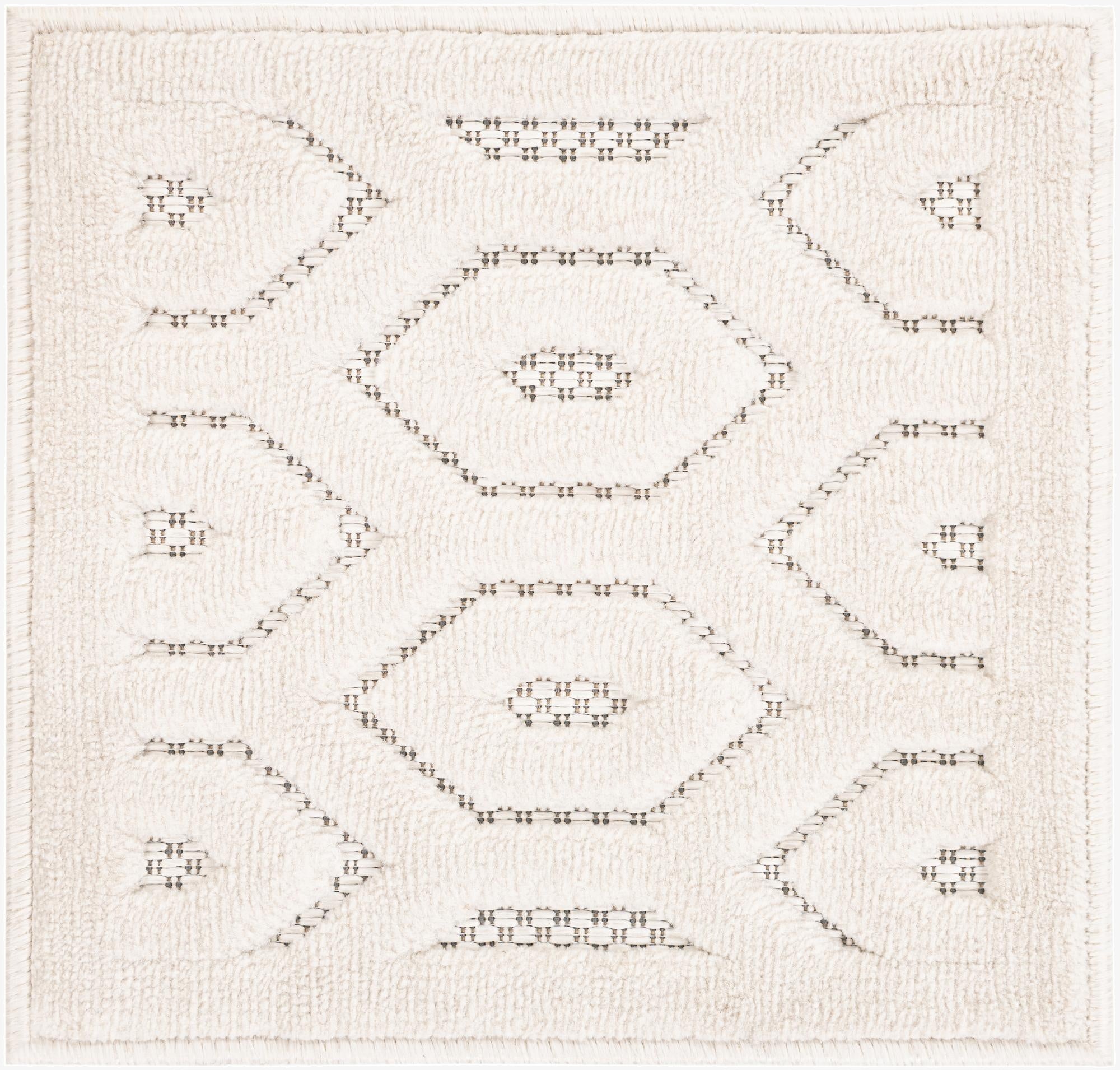  1' 4 x 1' 4  Washable Trellis Textured Indoor / Outdoor Sample Rug