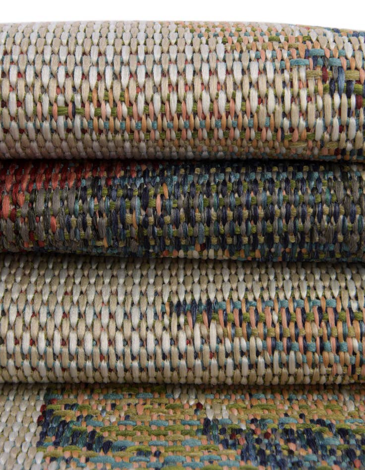 Detail image of  5' 3 x 5' 3  Washable Baja Indoor / Outdoor Square Rug