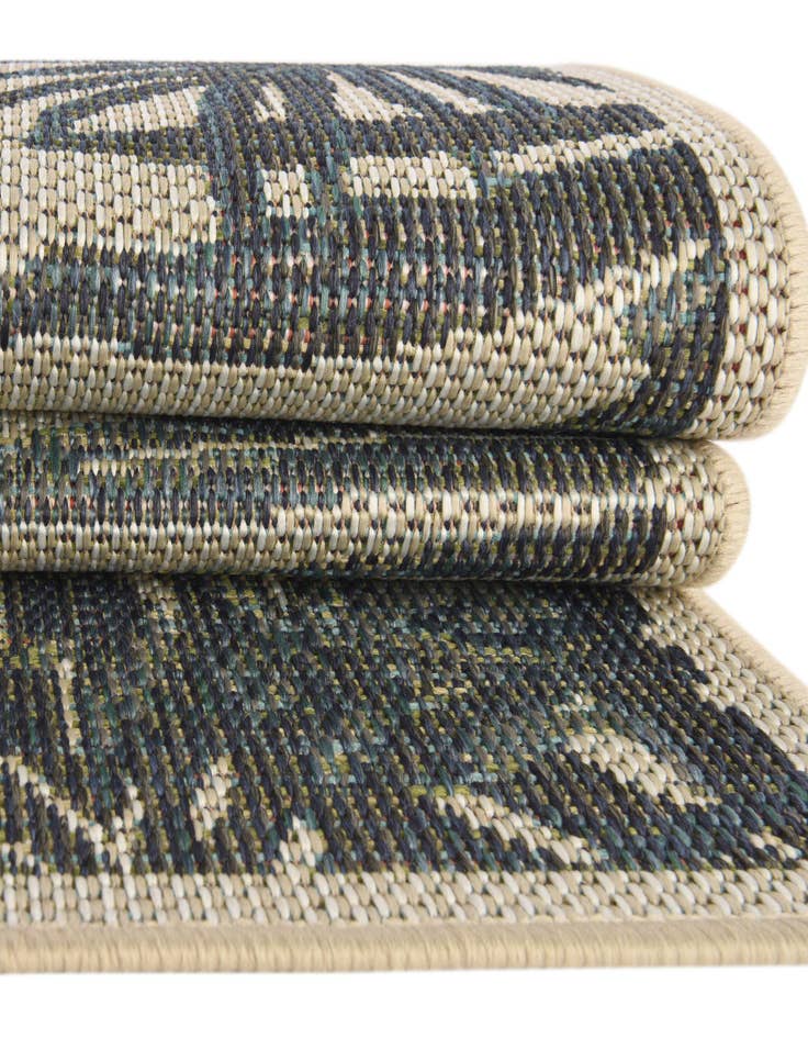 Detail image of  5' 3 x 5' 3  Washable Baja Indoor / Outdoor Square Rug