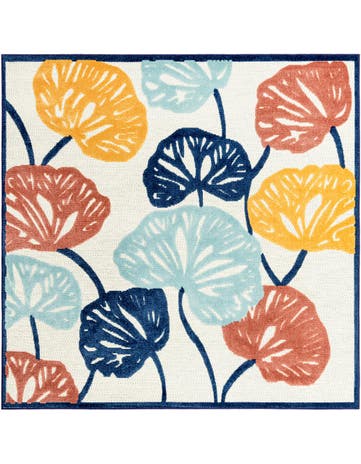7' 10 x 7' 10 Washable Belize Indoor / Outdoor Square Rug