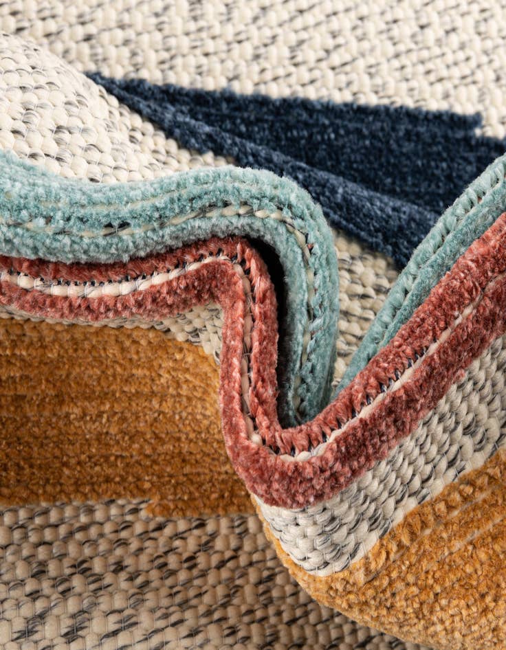 Detail image of  5' 3 x 5' 3  Washable Belize Indoor / Outdoor Square Rug